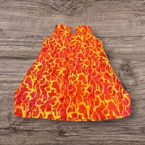 Bali Batiks Hand Painted Resort Wear Sleeveless Dress Size Large